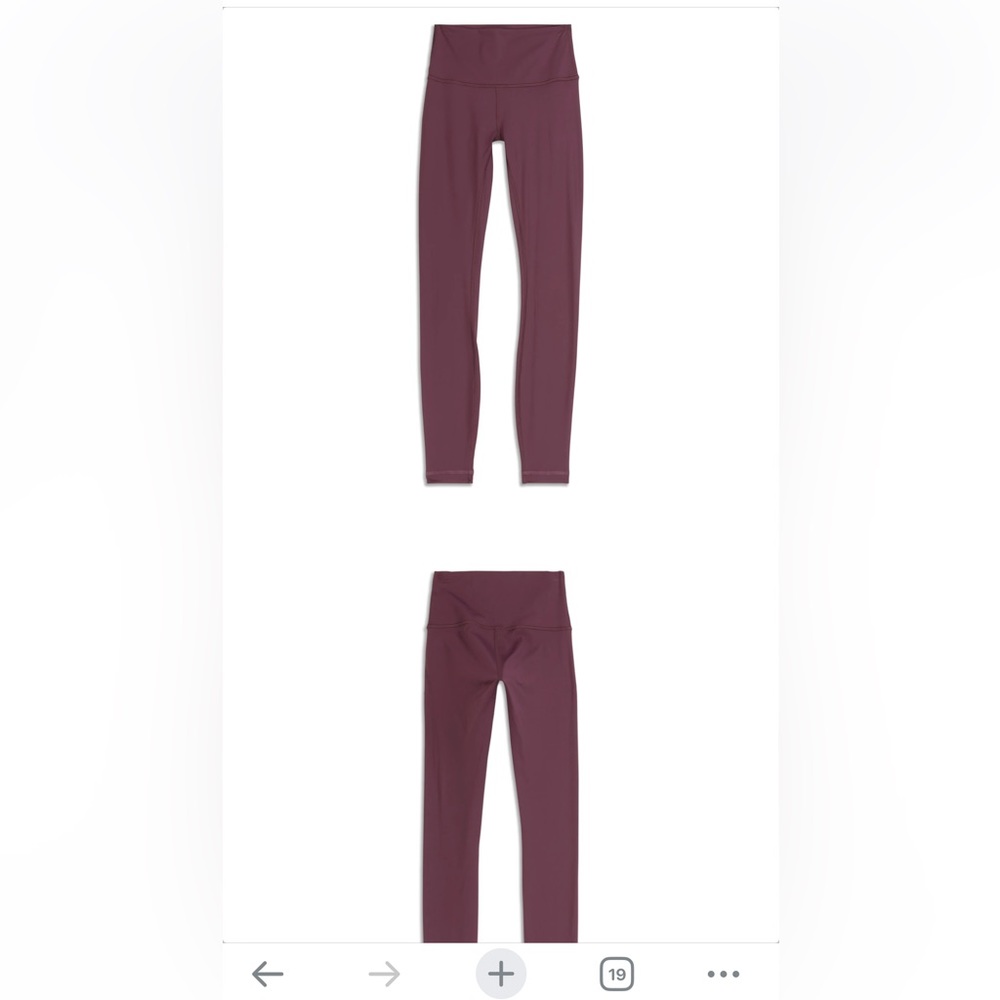 Lululemon wonder under leggings size 6